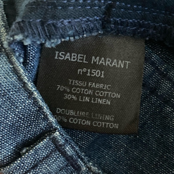 Isabel Marant Etoie Dark Floral Tapestry Jeans EUR Size 36 (US 4) Cotton Linen - Picture 4 of 6